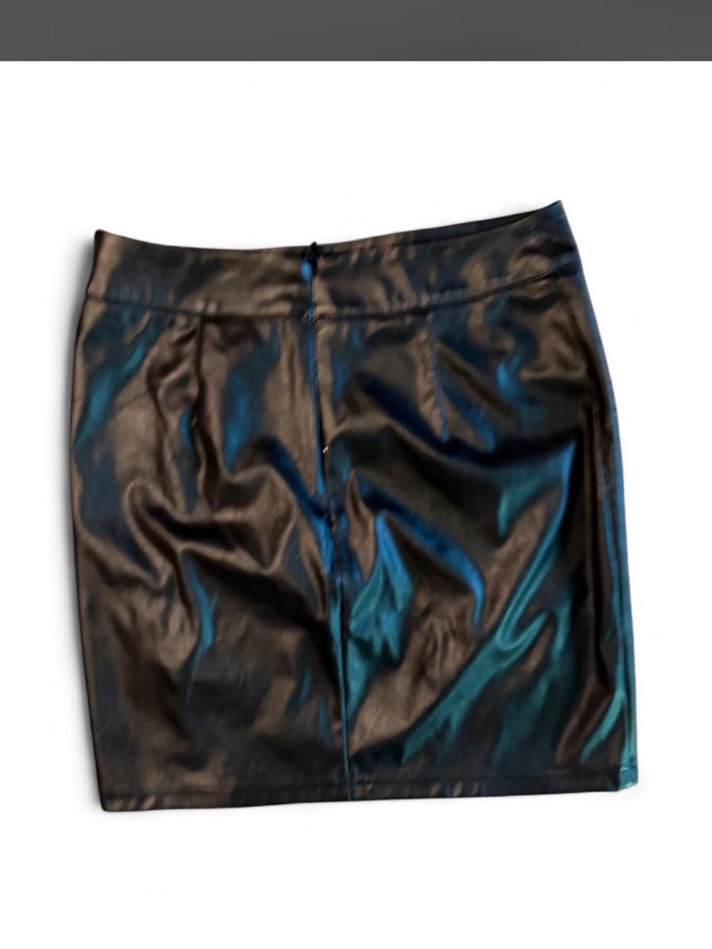 Black Faux Leather Mini Skirt - Picture 3 of 5